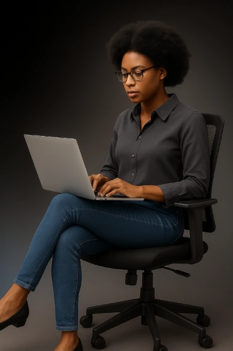 Crestech • Web Development in Johannesburg & Beyond Crestech web developer in Johannesburg working on laptop — professional web development services